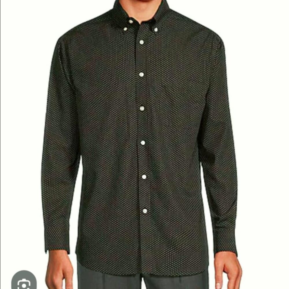 NWT Chaps Spruce Green Check Button Down Dress Shirt sz M Orig$80+Tax